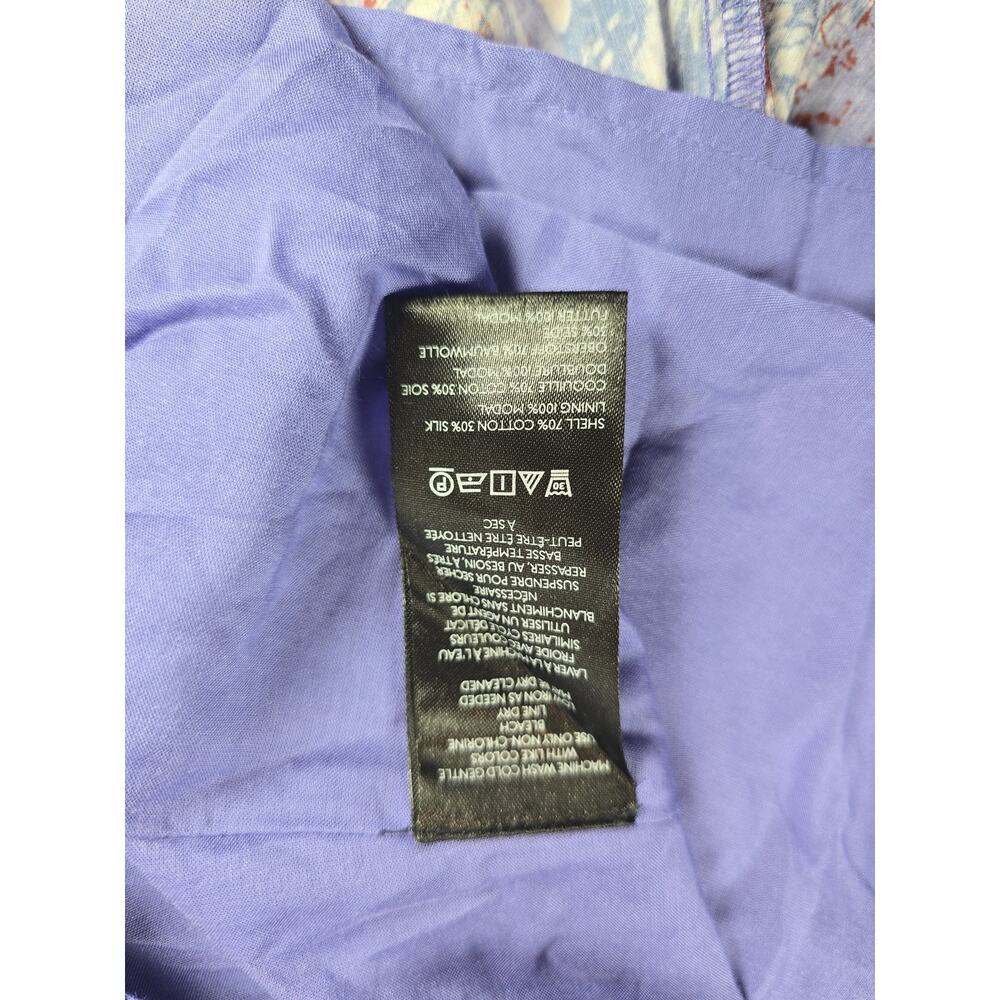 Anthropologie V-Neck A-Line Midi Dress. Size M. Ret $228. Silk & Cotton Blend - Picture 11 of 12